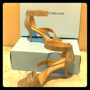 🎆SPARKLE🎆  ANTONIO MELANI Jaydyn Gold Heels -  9